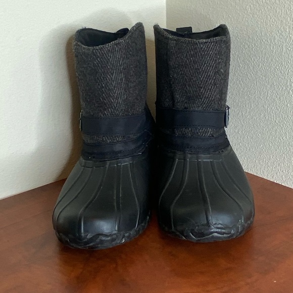 CHOOKA Step-In Duck Herringbone Boots, Women’s 9, Matte Black - Picture 3 of 13